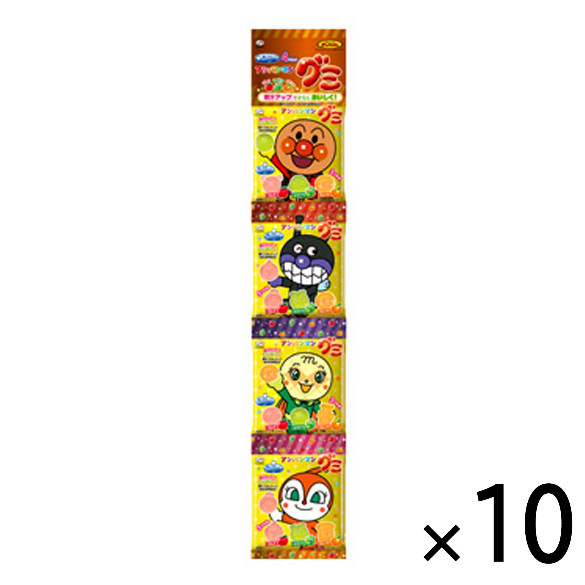 Fujiya Anpanman Gummy 4-Packs【10 Set】
